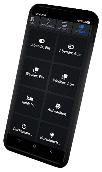 OpenHaus App auf einem Smartphone